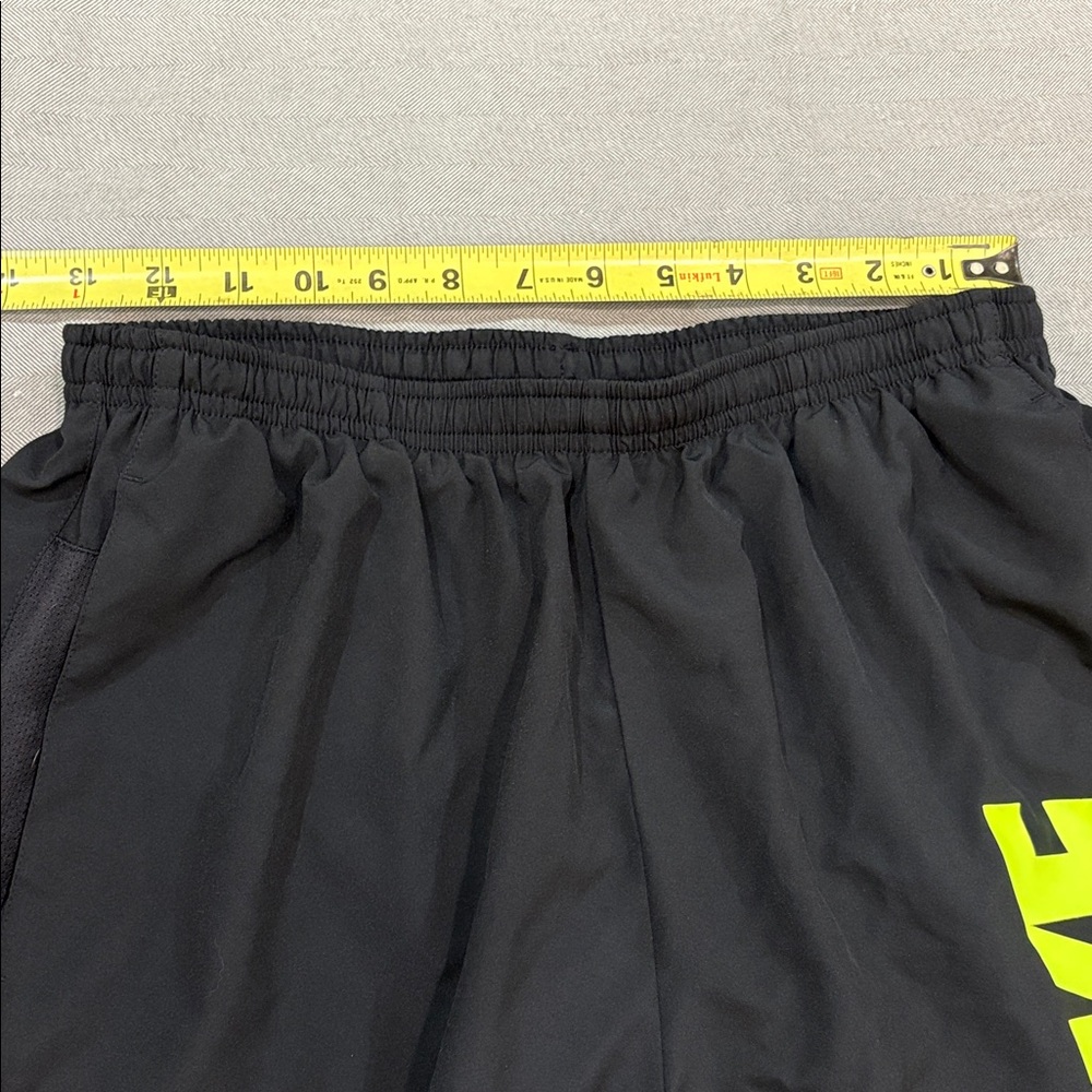 Nike Men's Athletic Shorts Black with green accents - Picture 5 of 6